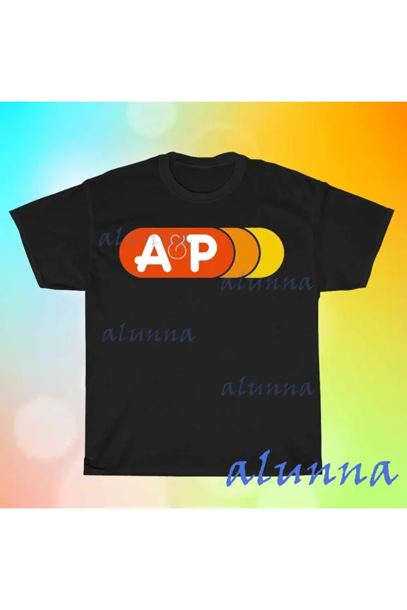 Reprint Rare New A&P Supermarket 1976 Men's Black T-shirt Funny Size S to 5XL
