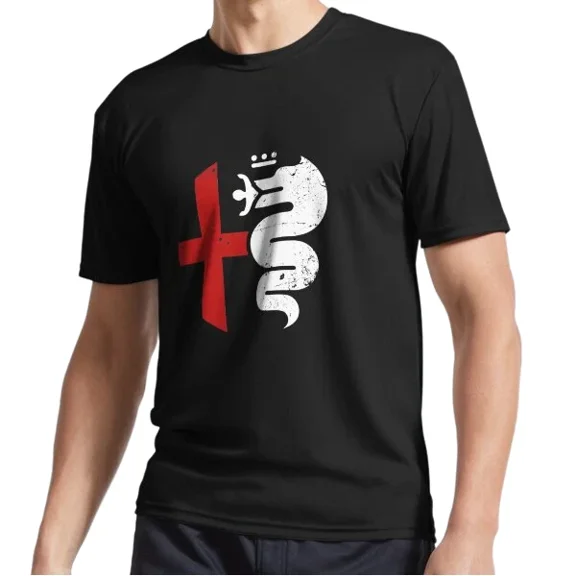 Reprint Rare New Alfa Romeo Classic T-Shirt Active Logo T-Shirt Funny Size S to 5XL