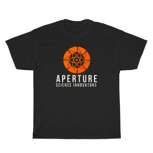 Reprint Rare New Aperture Science Innovators Logo Unisex T-Shirt Funny Size S to 5XL