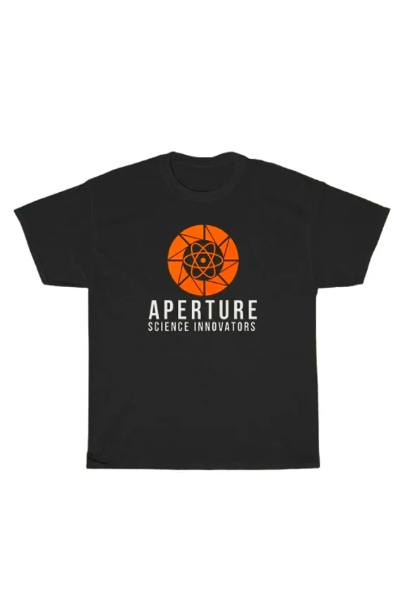 Reprint Rare New Aperture Science Innovators Logo Unisex T-Shirt Funny Size S to 5XL