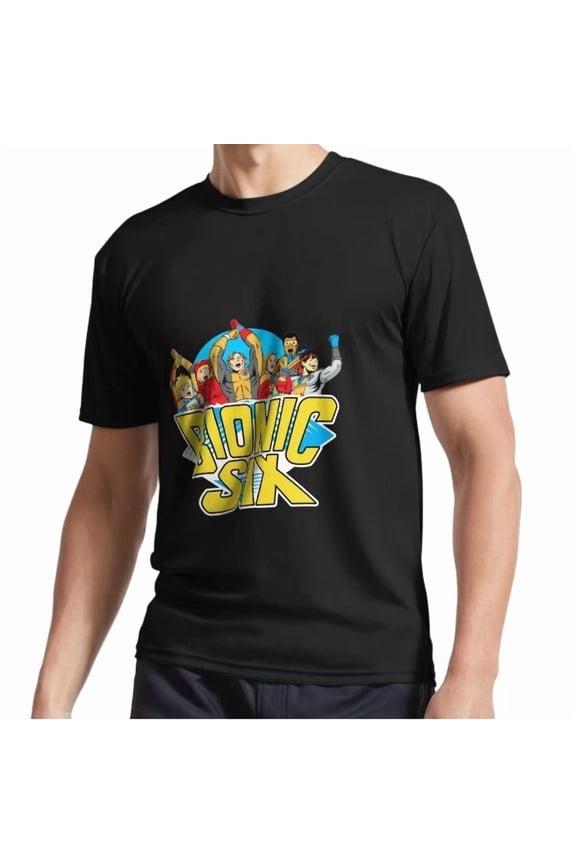 Reprint Rare New Bionic Six logo Active Logo T-Shirt Funny S to 5XL