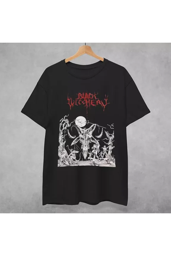 Reprint Rare New Black Witchery Upheaval of Satanic Might Cotton Unisex S-5XL Shirt NW02_340