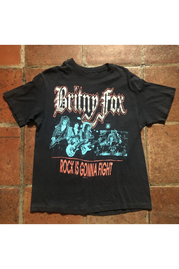 Reprint Rare New Britny Fox Rockk is Gonna Fight lack Unisex S-234XL One side Shirt NG2112