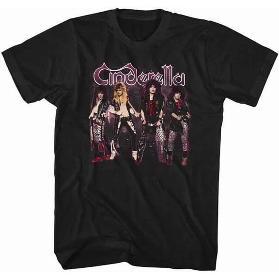 Reprint Rare New CINDERELLA NIGHT SONGS LICENSED BAND T Shirt