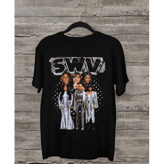 Reprint Rare New Collection SWV Band Gift For Fan Cotton Black All Size Unisex T-Shirt