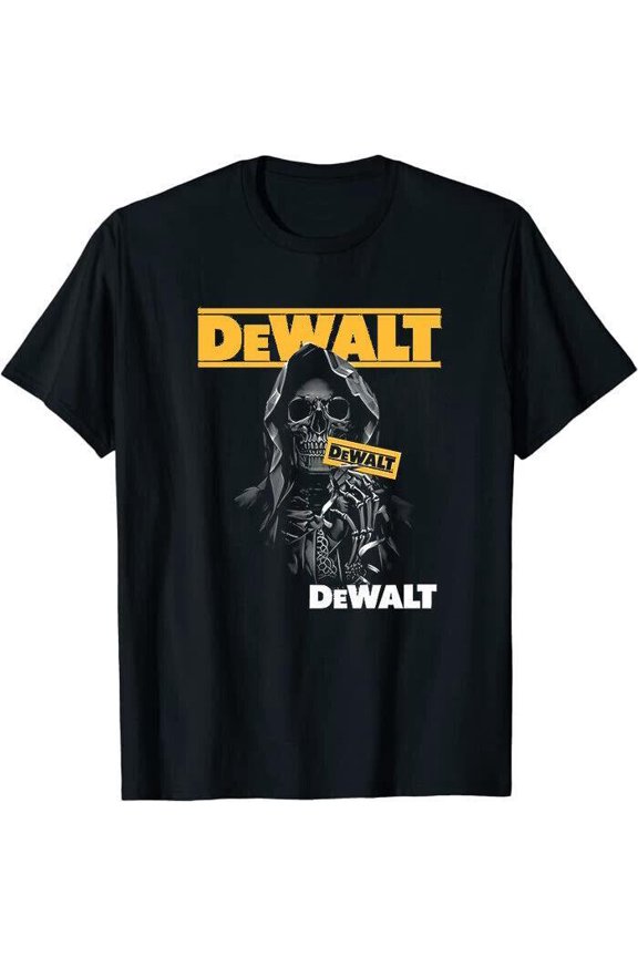 Reprint Rare New Dewalt Skull Classic Tee T-Shirt Size S-5XL