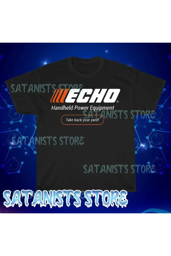Reprint Rare New ECHO Outdoor Power Equipmen Men's Black T-shirt Funny Size S to 5XL