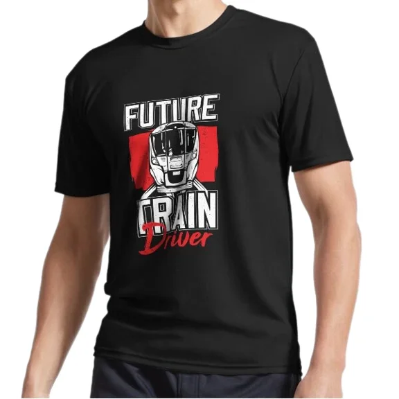 Reprint Rare New Future Train Driver Active Logo T-Shirt Funny Size S to 5XL