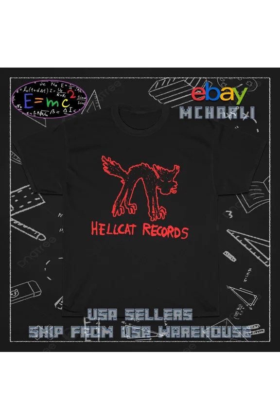 Reprint Rare New Hellcat Records Logo Unisex T-Shirt Logo Men's American Short Sleeve T-Shirt