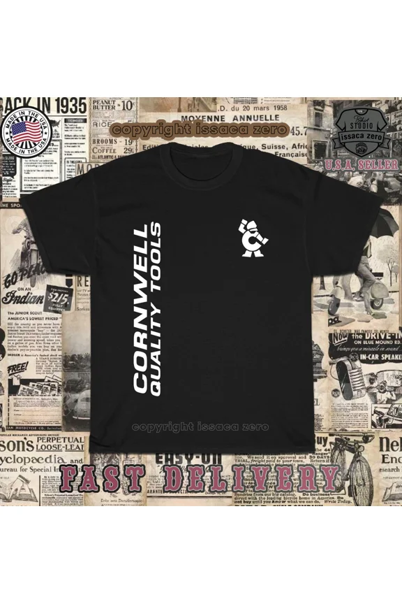 Reprint Rare New Hot Tees Cornwell Quality Tools Logo Men's T-Shirt American Tees
