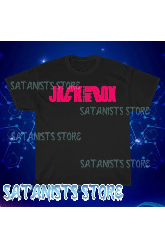 Reprint Rare New Jack in The Box Burger Men's Black T-shirt 1 Funny Size S to 5XL