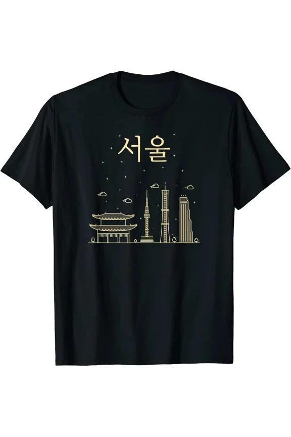 Reprint Rare New Limited Seoul Korea in Hangul, Korean Lovers Premium Gift T-Shirt