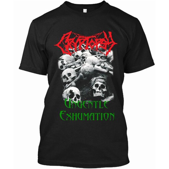 Reprint Rare New Popular Cryptopsy Ungentle Exhumation Canadian Music Graphic T-Shirt S-4XL