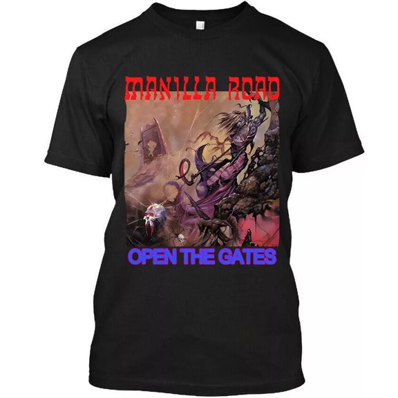 Reprint Rare New Popular Manilla Road Open the Gates American Music Graphic T-Shirt S-4XL