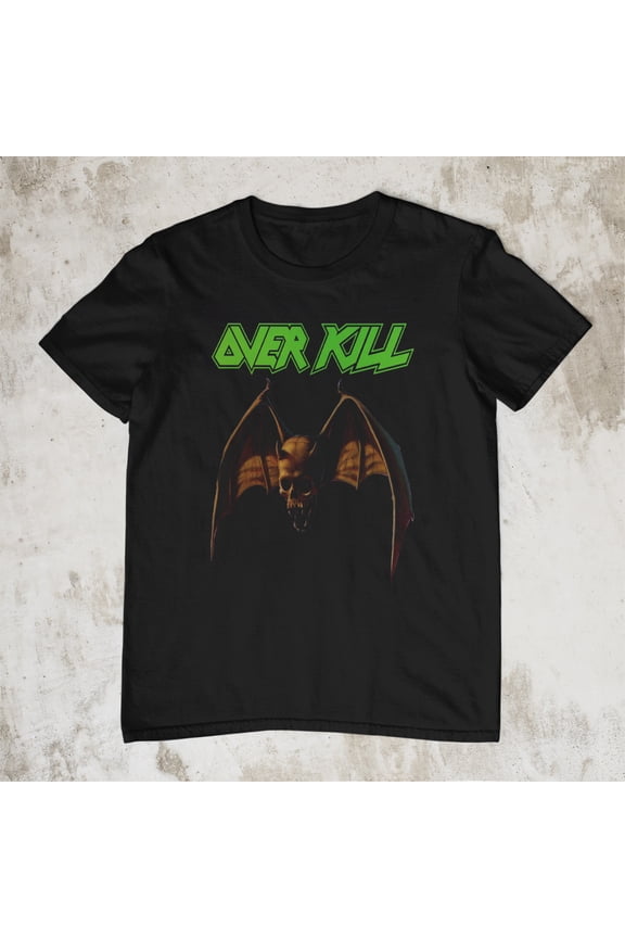 Reprint Rare New Popular Overkill Band Unisex Black T-Shirt All Size S To 5XL
