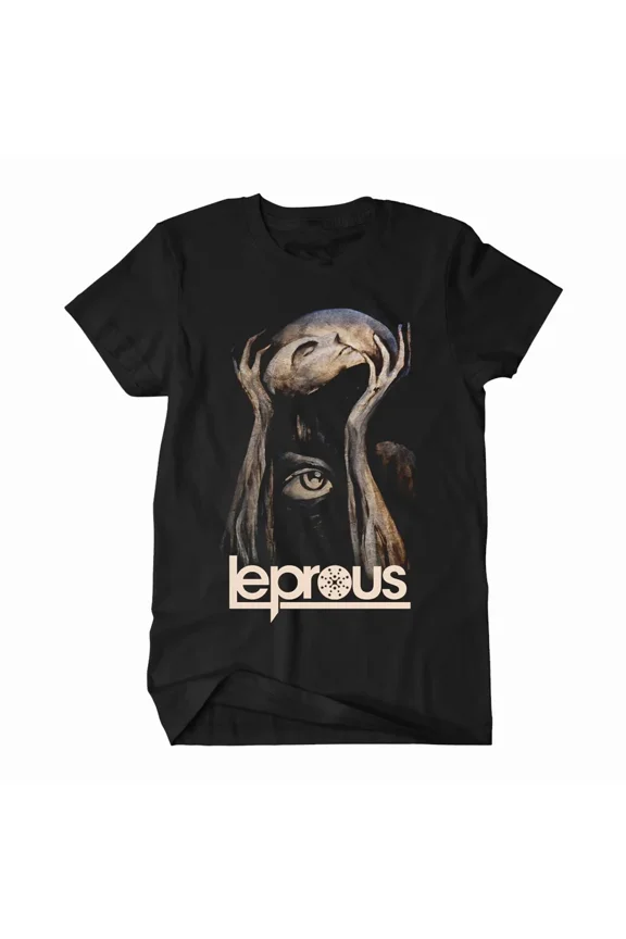 Reprint Rare New Rare Leprous - Faceless Album Cotton Black All Size T Shirt AG391