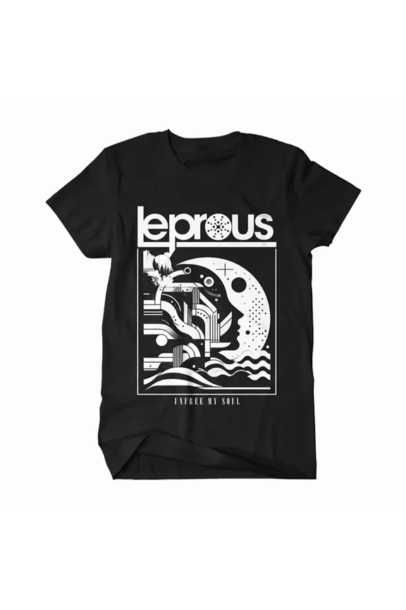 Reprint Rare New Rare Leprous - Unfree My Soul Cotton Black All Size T Shirt For Men AG392