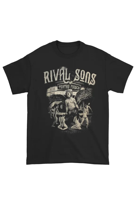 Reprint Rare New Rival Sons Music Tour Cotton Black All Size T Shirt SE488