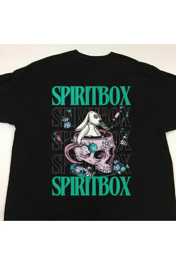 Reprint Rare New SPIRITBOX - Heavy Meta Black unisex Shirt Gift Fans J1045