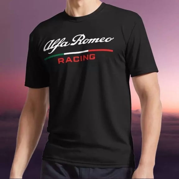 Reprint Rare New Shirt Alfa Romeo Racing Merchandise Active Logo T-Shirt Funny Size S to 5XL