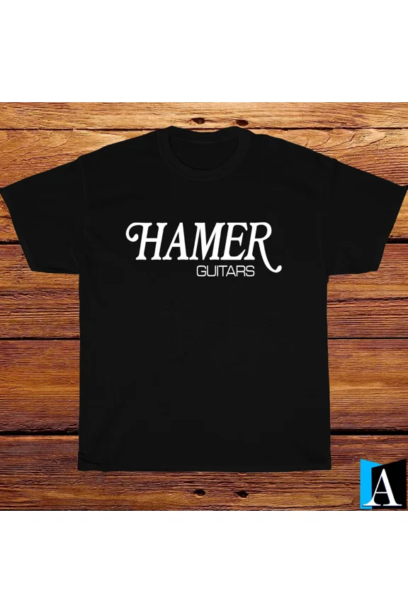 Reprint Rare New Shirt Hamer Guitars Music Logo T-Shirt Black/ White/ Grey/ Navy Size S-5XL