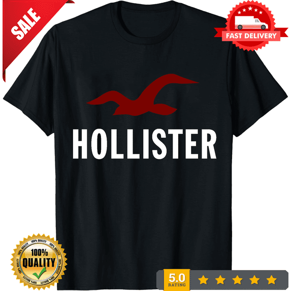 Reprint Rare New Shirt Hollister Alternative Logo T-Shirt Funny American Unisex Size S-5XL, CROWD FAVORIT-TH76424