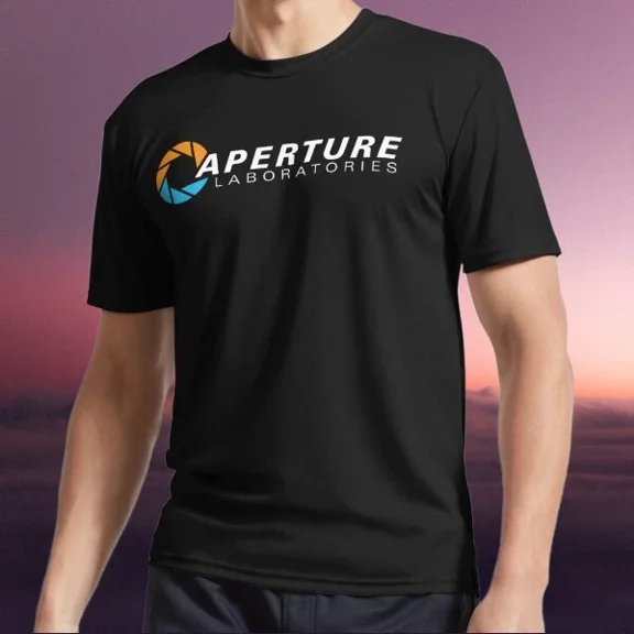 Reprint Rare New Shirt Portal Aperture Science - Active Logo T-Shirt Funny Size S to 5XL