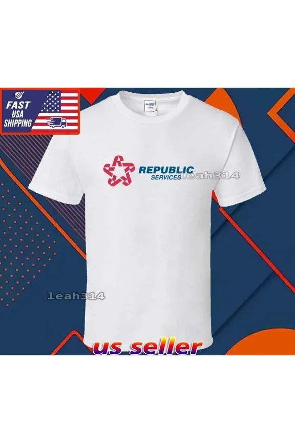 Reprint Rare New Shirt Republic Services Logo T-Shirt Funny American Usa Unisex Size S-5XL