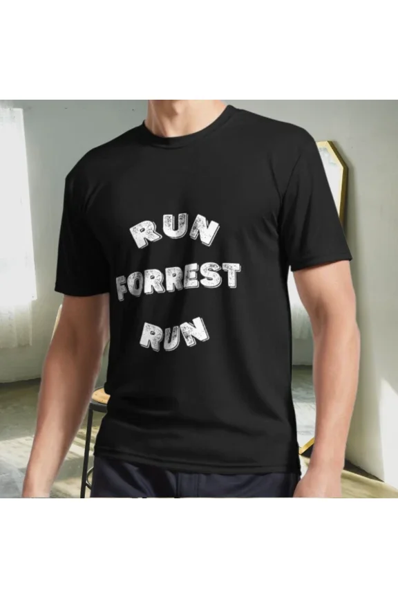 Reprint Rare New Shirt Run Forrest run - Forrest Gump Active Logo T-Shirt Funny Size S to 5XL