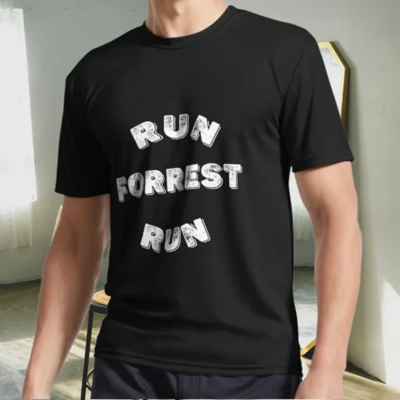 Reprint Rare New Shirt Run Forrest run - Forrest Gump Active Logo T-Shirt Funny Size S to 5XL