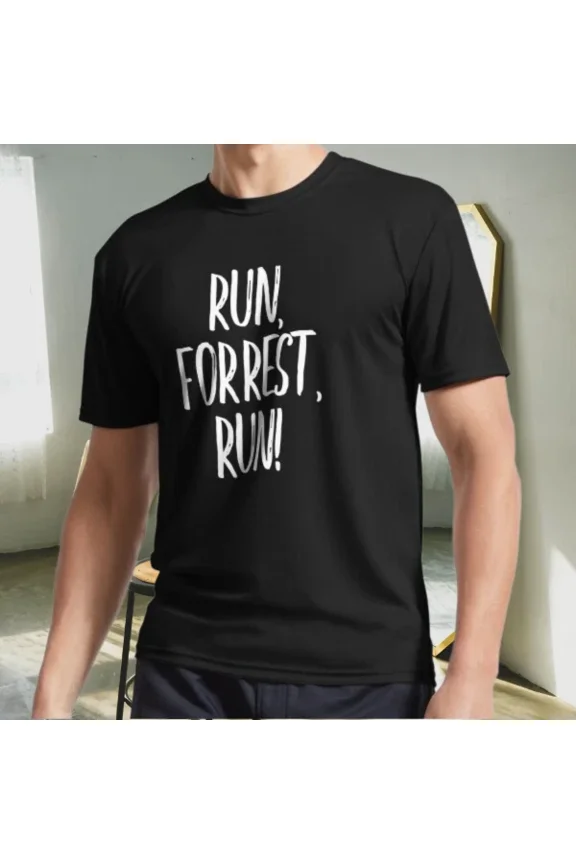 Reprint Rare New Shirt Run, Forrest, run! (white) Active Logo T-Shirt Funny Size S to 5XL