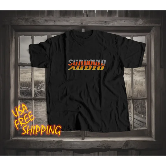 Reprint Rare New Shirt SUNDOWN AUDIO Logo Funny T-shirt Made In America S to 5XL