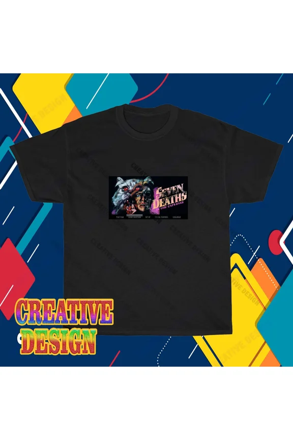 Reprint Rare New Shirt Seven Death In The Cat's Eye Movie Logo T-Shirt Funny Size S to 5XL