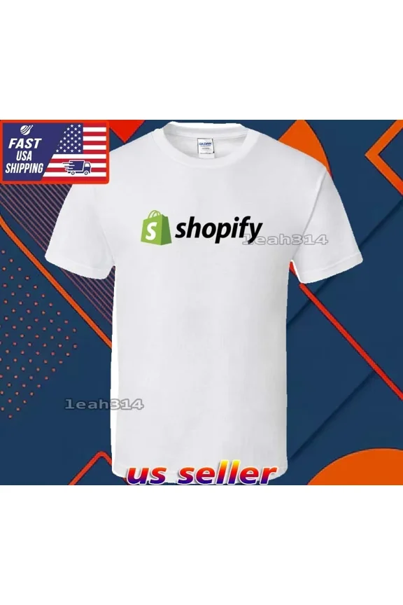 Reprint Rare New Shirt Shopify Logo T-Shirt Funny American Usa Unisex Size S-5XL