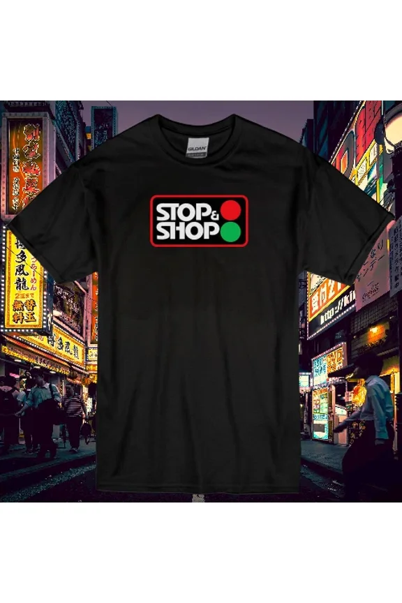 Reprint Rare New Shirt Stop & Shop Supermarket Men & Women Logo T Shirt Funny Size S to 5XL