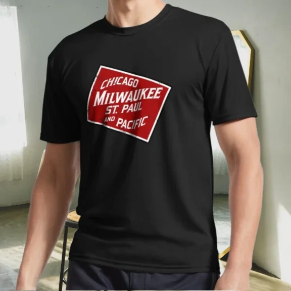 Reprint Rare New Shirt The Milwaukee Road system Active Logo T-Shirt Funny Size S to 5XL