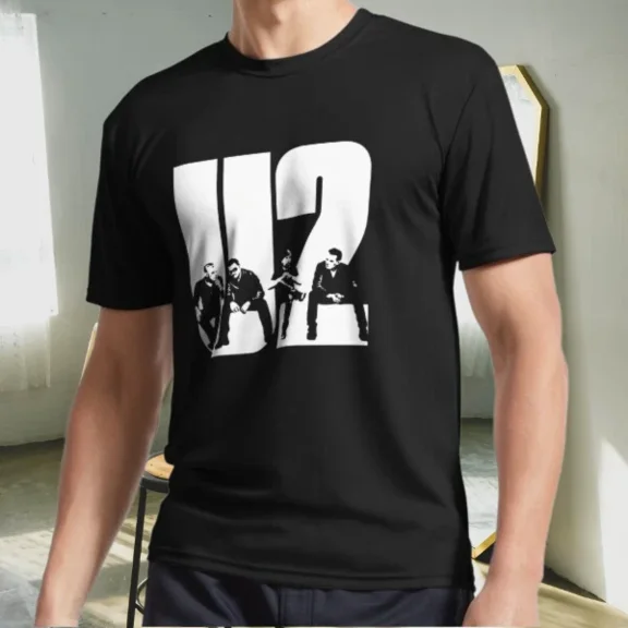 Reprint Rare New Shirt Vintage Rock Music art U Active Logo T-Shirt Funny Size S to 5XL