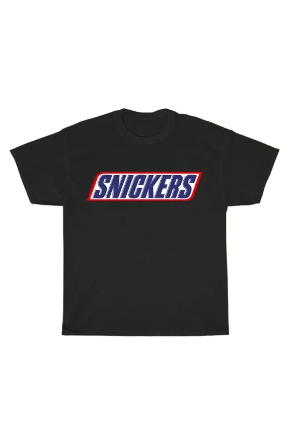 Reprint Rare New Snickers Chocolate Bar Logo T-Shirt Funny Size S to 5XL