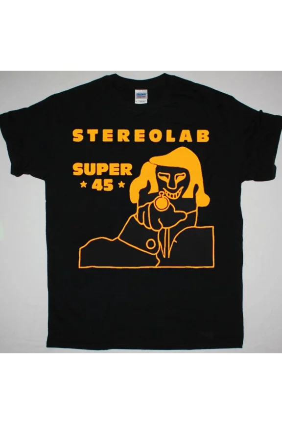 Reprint Rare New! Stereolab Super 45 Ringer shirt Unisex Short Sleeve MM1034