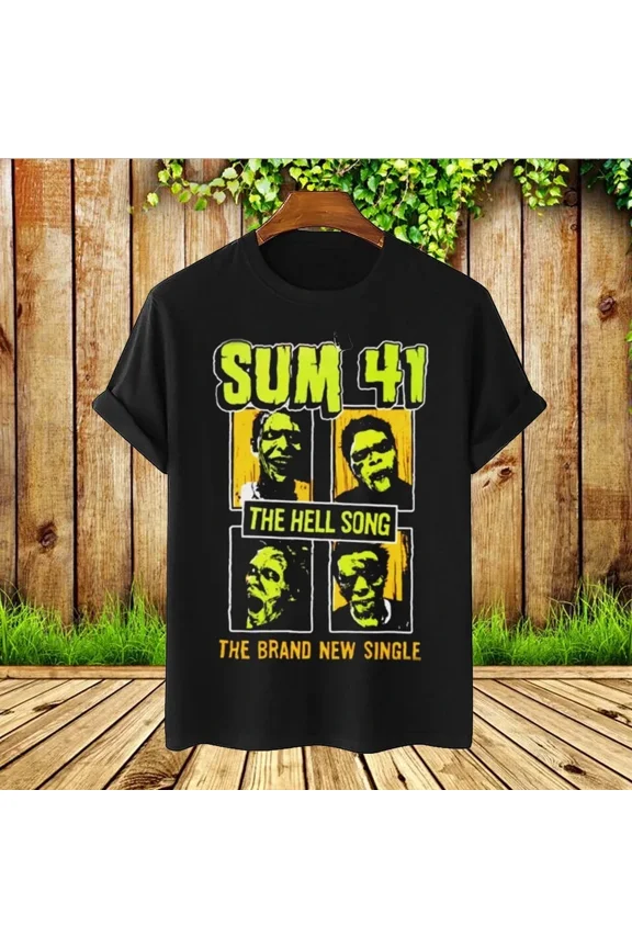 Reprint Rare New Sum 41 Black Size S to 5XL Tee Shirt