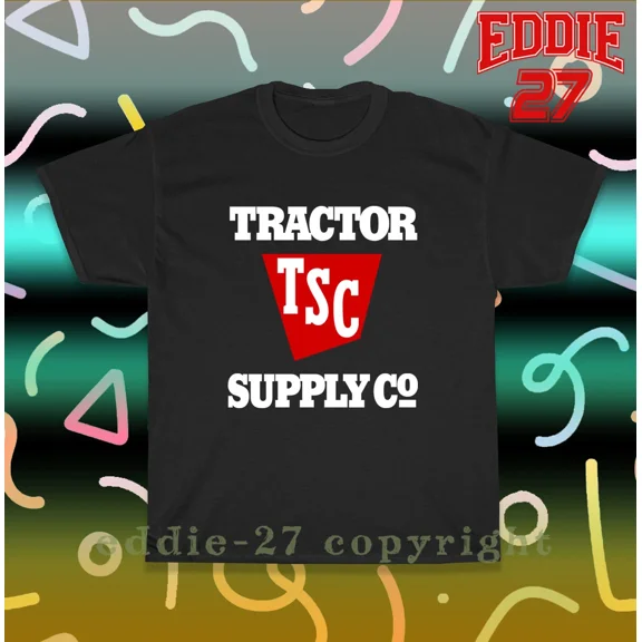 Reprint Rare New Tee Shirt TSC Tractor Supply Company Logo Men's T-Shirt American Tee Shirt