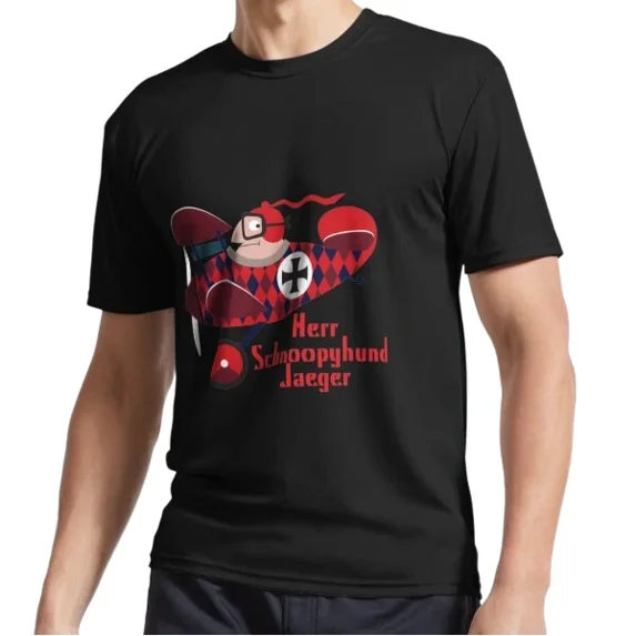 Reprint Rare New The Red Baron Active T-Shirt Funny Size S to 5XL