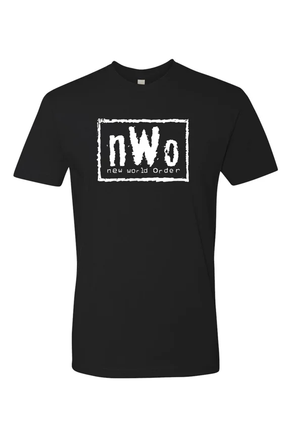 Reprint Rare New World Order Men's Black T-Shirt nWo Logo WCW Professional Wrestling S-5XL