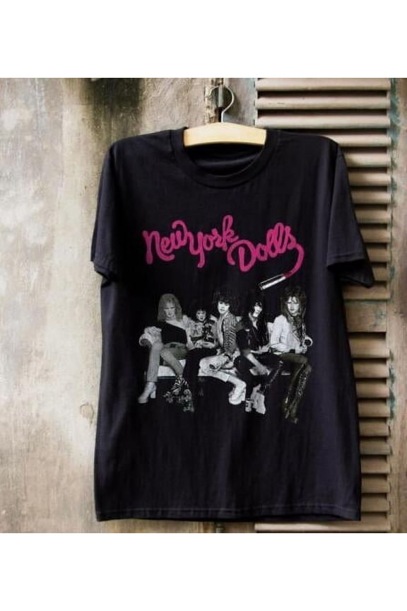 Reprint Rare New York Dolls New York Dolls T-Shirt Black Cotton For Fans