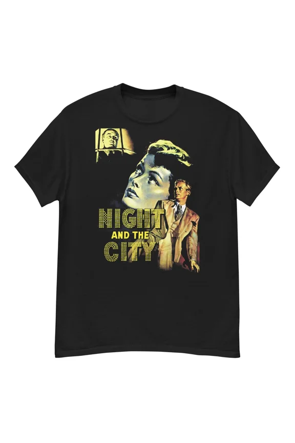 Reprint Rare Night and the City cult film noir fan art t-shirt