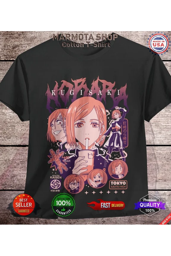Reprint Rare Nobara Kugisaki Shirt Jujutsu Kaisen Unisex Anime Tee T-Shirt Waifu Ecchi Sexy