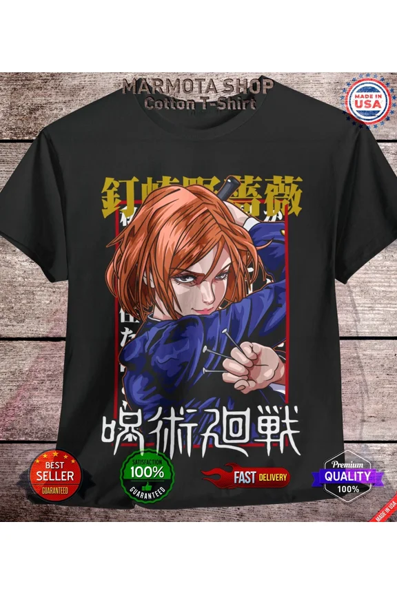 Reprint Rare Nobara Kugisaki Shirt Jujutsu Kaisen Unisex Anime Tee T-Shirt Waifu Ecchi Sexy