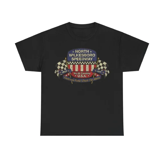 Reprint Rare North Wilkesboro Speedway 1947 Racing Nostalgic T-shirt