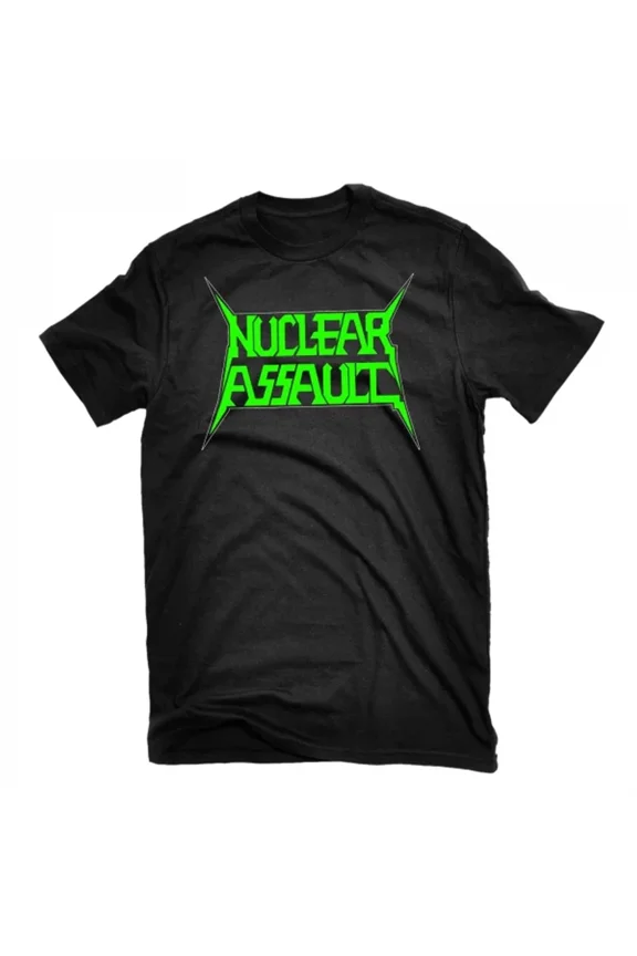 Reprint Rare Nuclear Assault Logo Black T-Shirt US Import NEW OFFICIAL