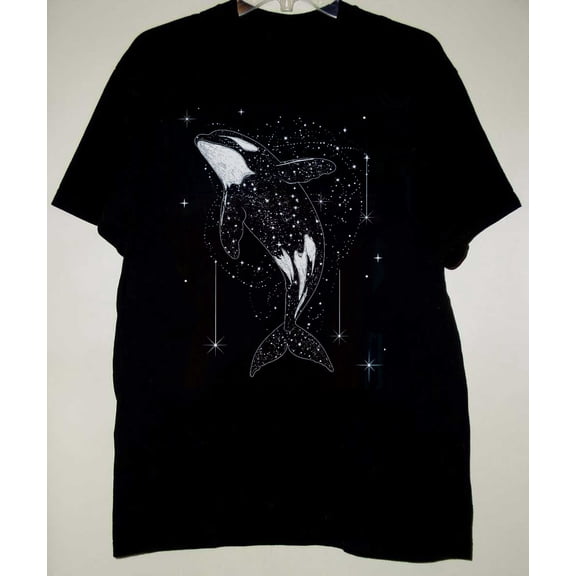 Reprint Rare Orca In Moon Orca Whale Graphic Tee Gift Unisex T-Shirt All Size PR942
